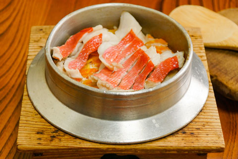 キンメダイの釜めし定食